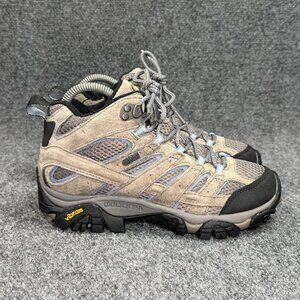 Merrell Moab 2 Mid HIking Shoes Women's‎ Size 6.5 Granite Gray Suede Waterproof